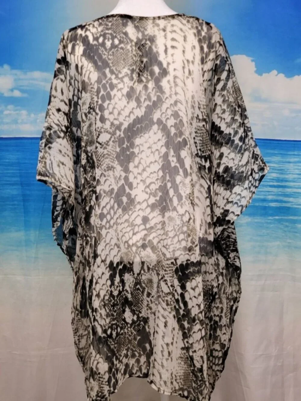 NWT CRUISE CLUB Woman's SNAKE SKIN Printed Bathing Swimsuit Cover ONE SIZE - Picture 4 of 5